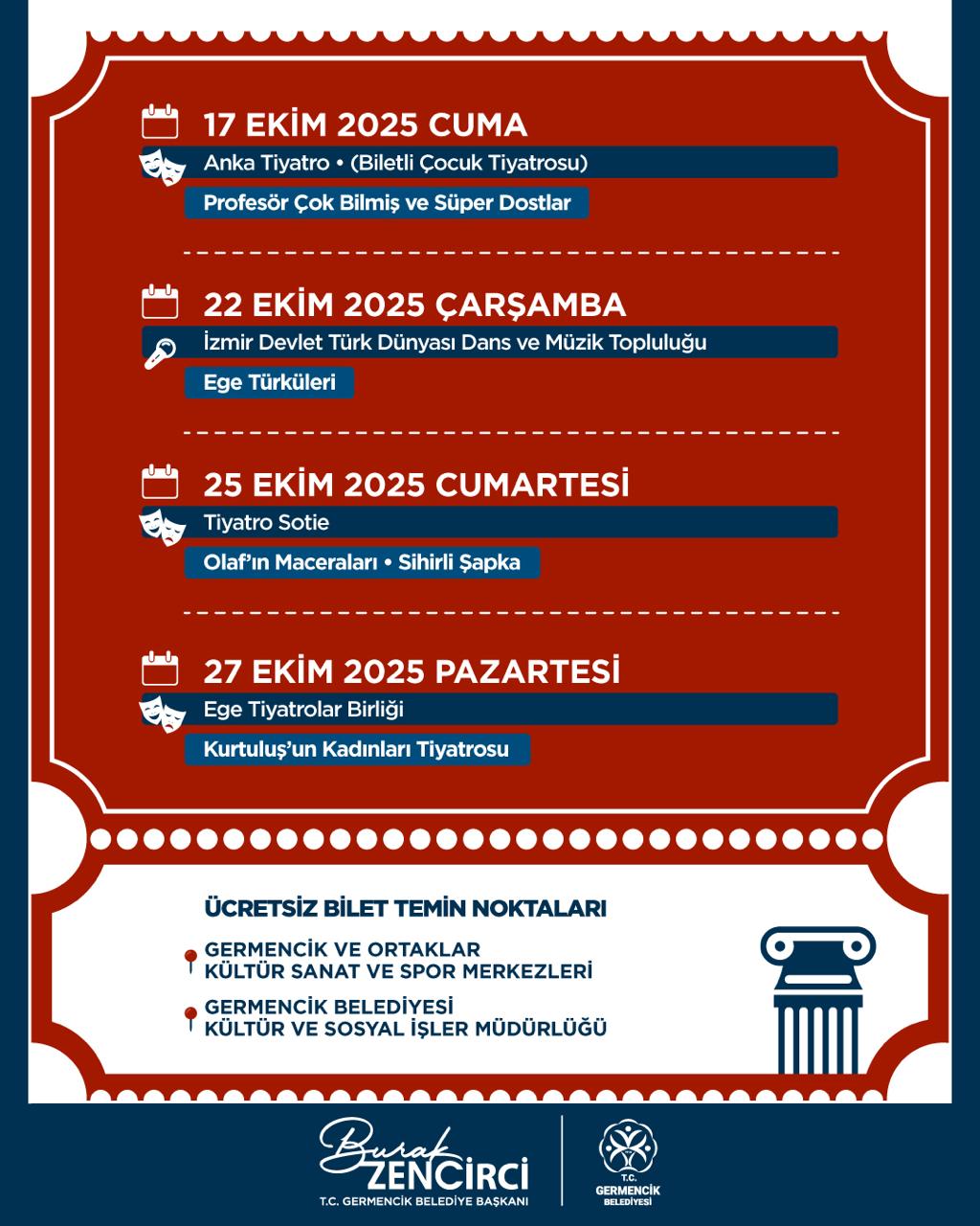 Ekim Ayı Etkinlik Programı